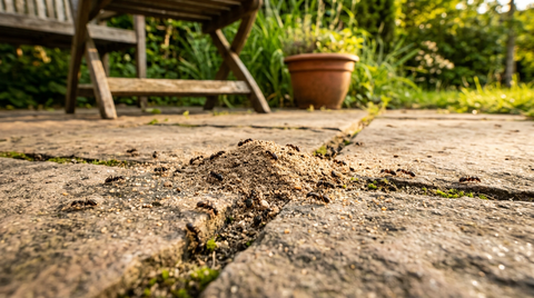 Ameisen auf der Terrasse und unter Platten: Ursachen & Lösungen