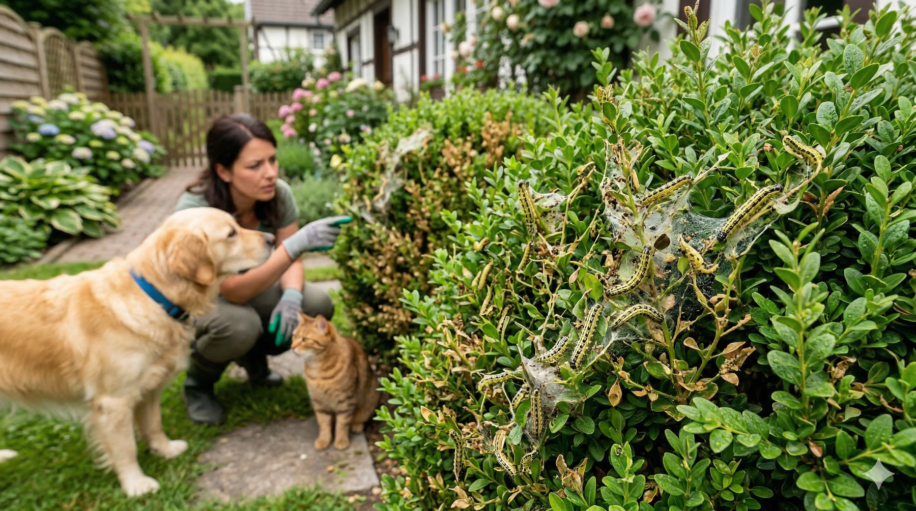 Falena velenosa del bosso: pericolo per l'uomo, i cani e i gatti?