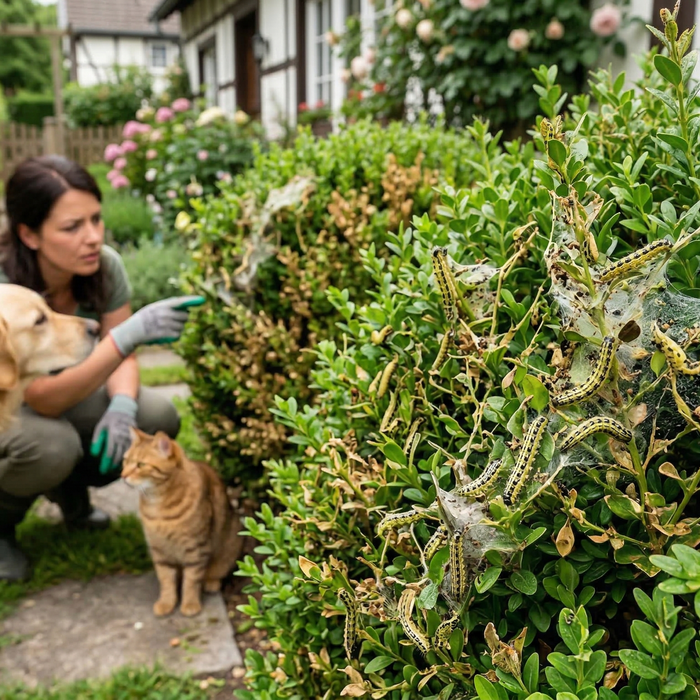Buchsbaumzünsler giftig: Gefahr für Mensch, Hund und Katze?