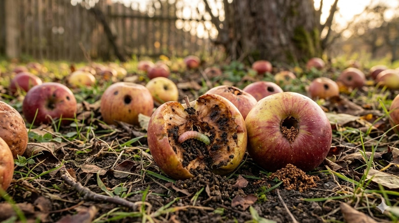 Come smaltire correttamente la frutta caduta a terra in caso di infestazione da carpocapsa: i consigli migliori