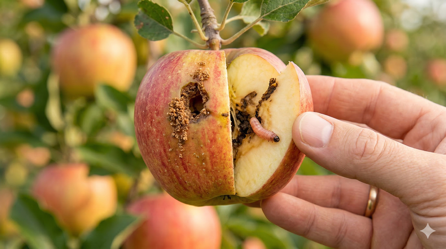 Riconoscere i danni causati dalla carpocapsa del melo: caratteristiche, immagini e lista di controllo