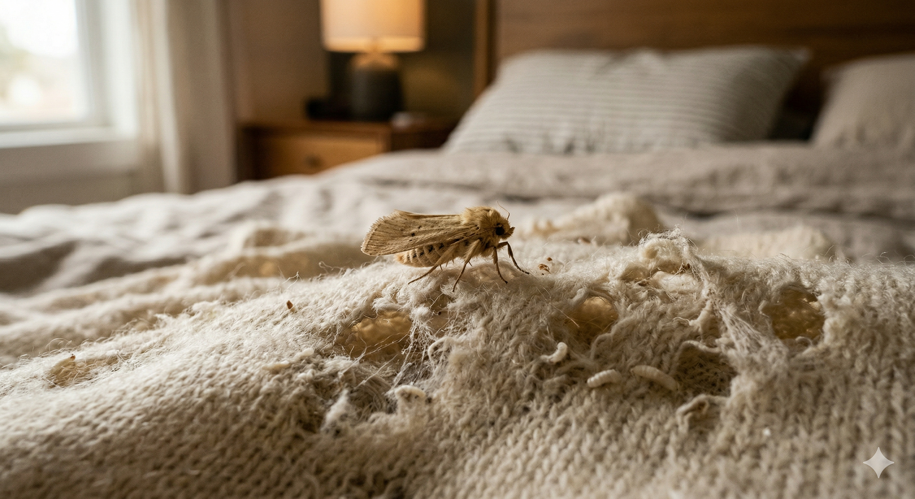 Tarme in camera da letto: cause, rischi per la salute e controllo