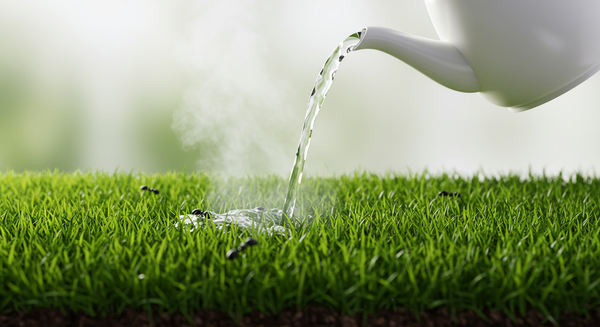 Combatti le formiche nel prato con l'acqua calda