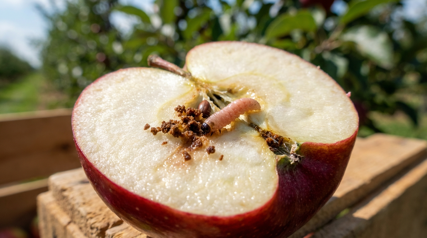Identificazione delle larve e dei bruchi della carpocapsa del melo: aspetto, nascondigli, immagini