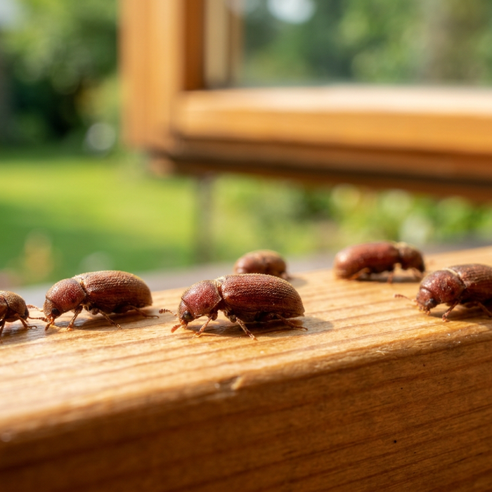 scarabeo del pane sulla finestra