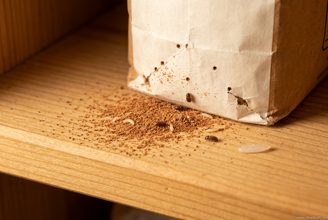Riconoscere gli escrementi dello scarabeo del pane: ecco come identificare in modo sicuro l'infestazione