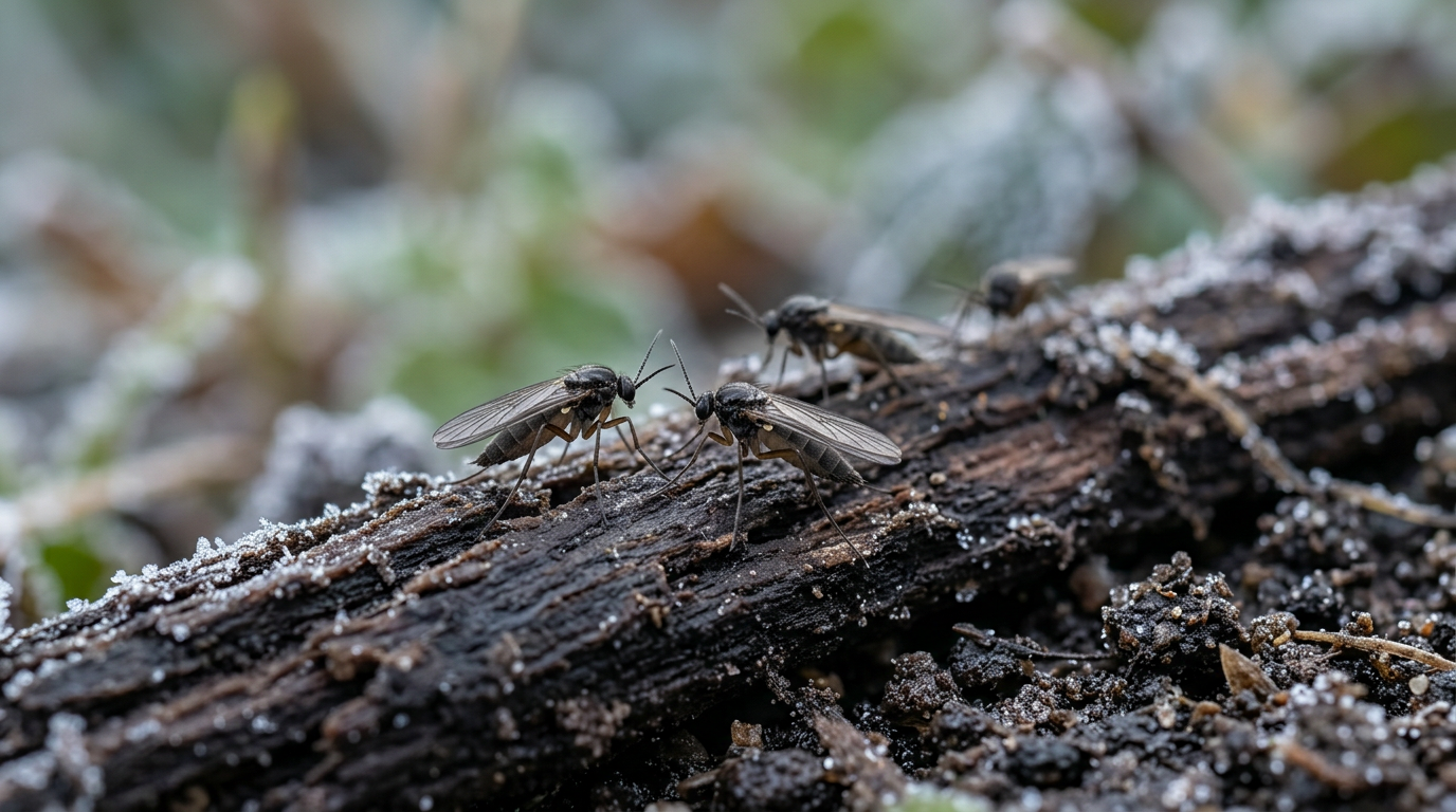 Moscerini dei funghi, clima freddo