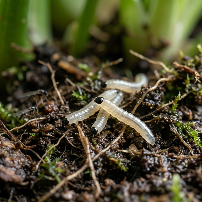 Foto di copertina: Larve di moscerini dei funghi - Guida Silberkraft