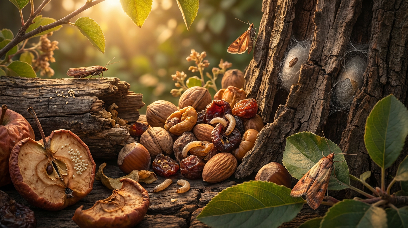 Ciclo vitale della tignola della frutta secca: tutte le fasi e tempi di sviluppo