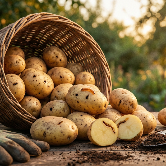 Patate Wireworms commestibili? Tutto su buchi di alimentazione e consumo