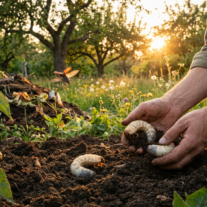 Grubs Cockchafer: tutto su rilevamento, ciclo di vita e controllo