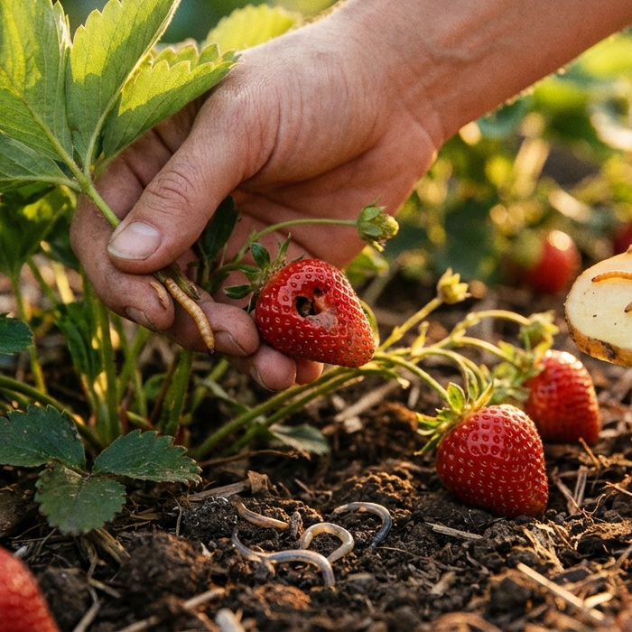 Fragole e Vermi: Riconosci il danno e combattilo biologicamente