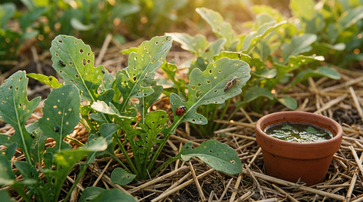 Lotta alle pulci sulla rucola: cause, danni e soluzioni biologiche