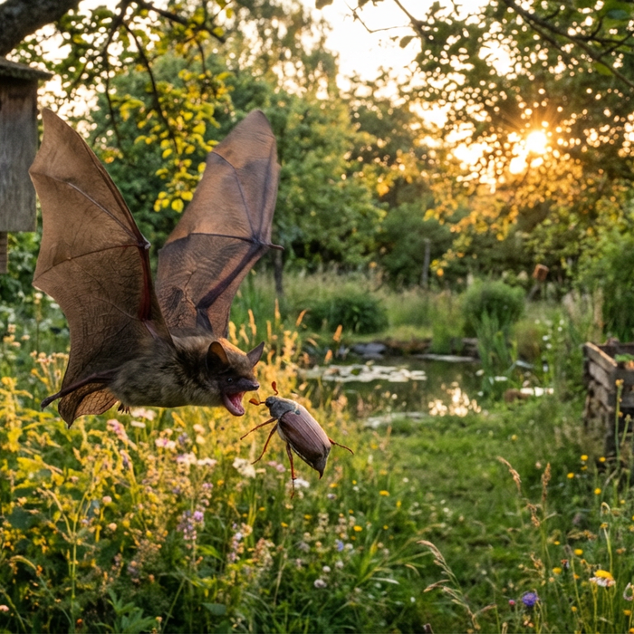 I pipistrelli mangiano gli scarafaggi di giugno? Controllo naturale dei parassiti in giardino