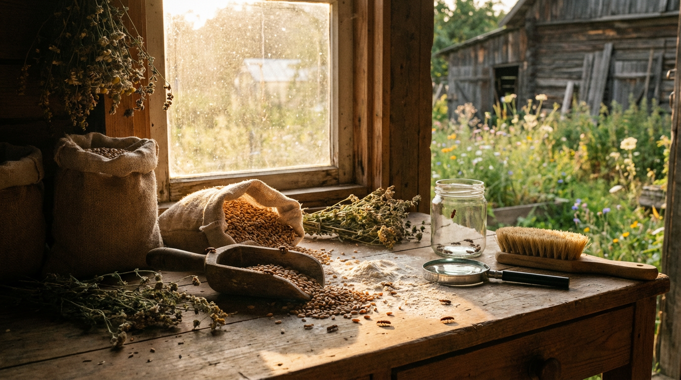 Coleotteri piatti di cereali in casa: cause, rilevamento e controllo