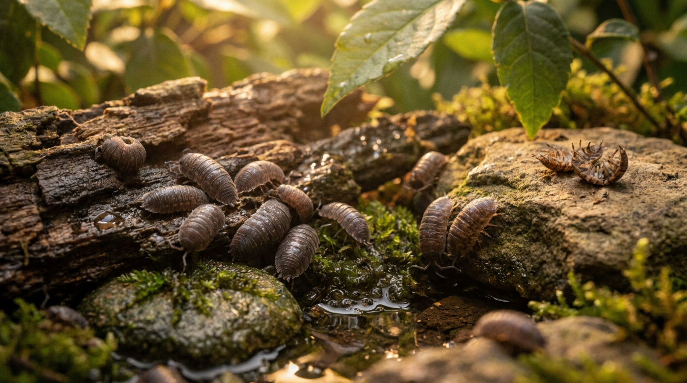 Woodlice e umidità: perché muoiono senza acqua