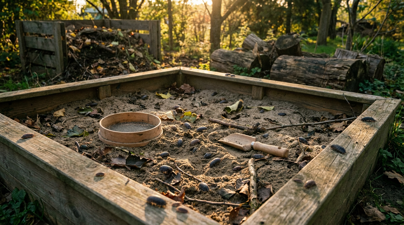 Woodlice nella sandbox: cause, biologia e rimozione delicata