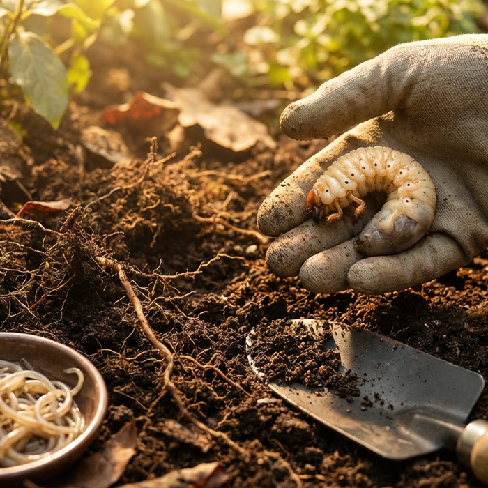 Larve del maggiolino: riconoscere, comprendere e combattere ecologicamente la larva