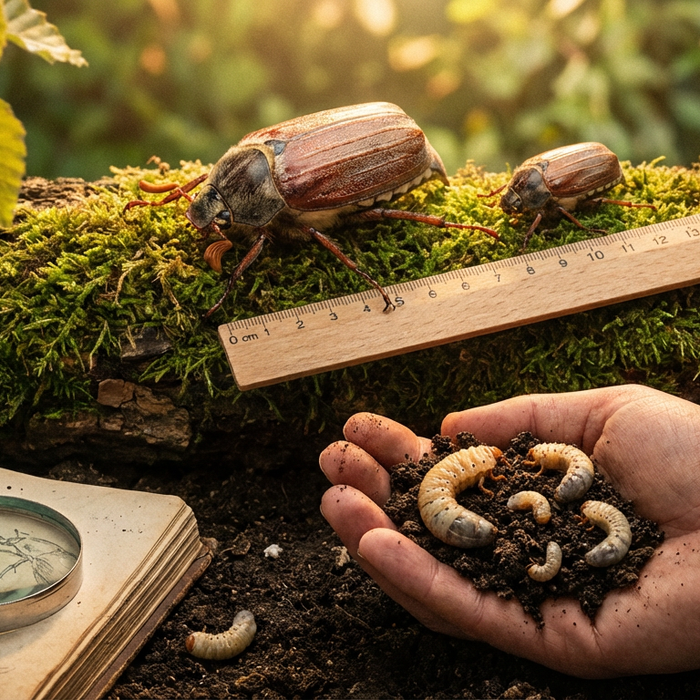 Dimensioni del maggiolino: tutto su dimensioni, larve e differenze tra le specie