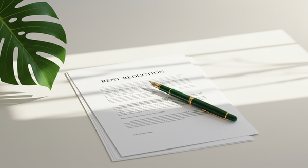 Lettera stampo riduzione affitto - tabella e lettera campione