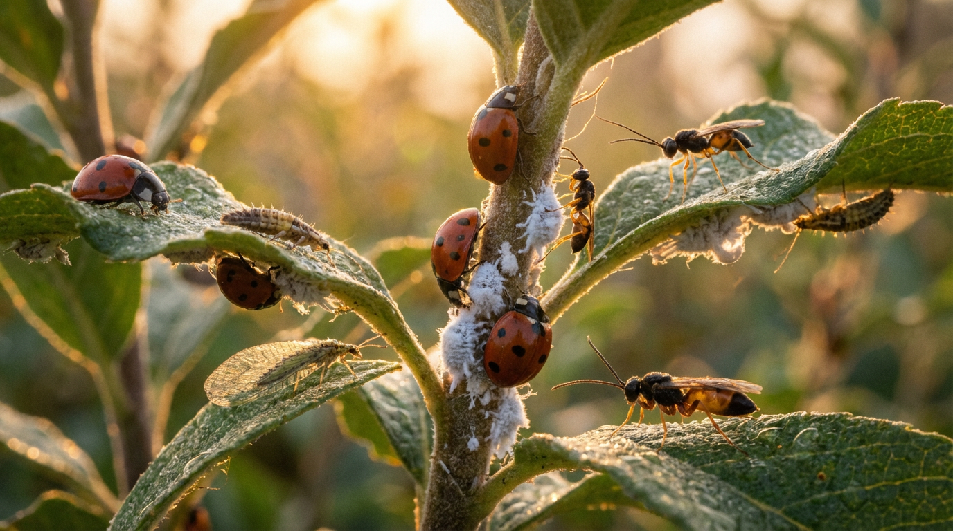 Insetti utili contro le cocciniglie: controllo biologico in dettaglio