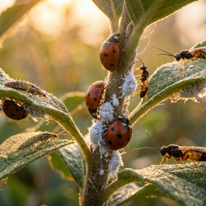 Insetti utili contro le cocciniglie: controllo biologico in dettaglio