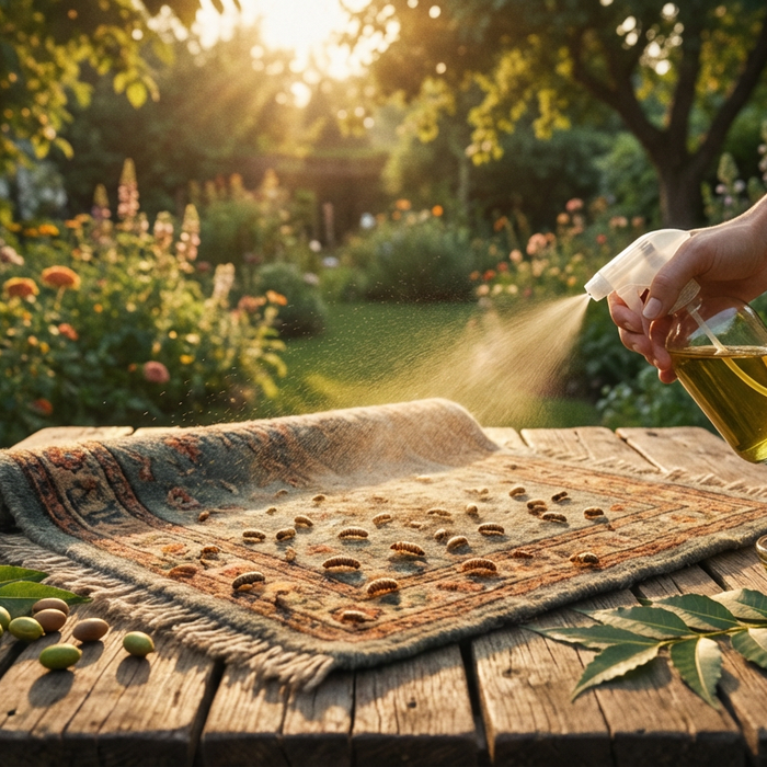 Olio di Neem contro i coleotteri dei tappeti: controllo naturale delle larve