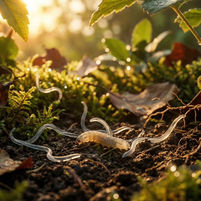 Nematodi contro i moscerini dei funghi: l'arma segreta biologica