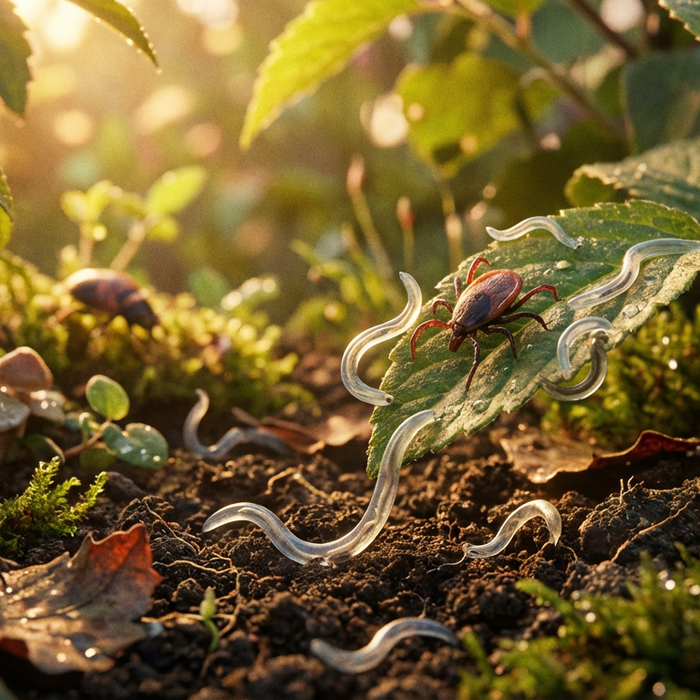 Nematodi contro le zecche: lotta biologica in giardino
