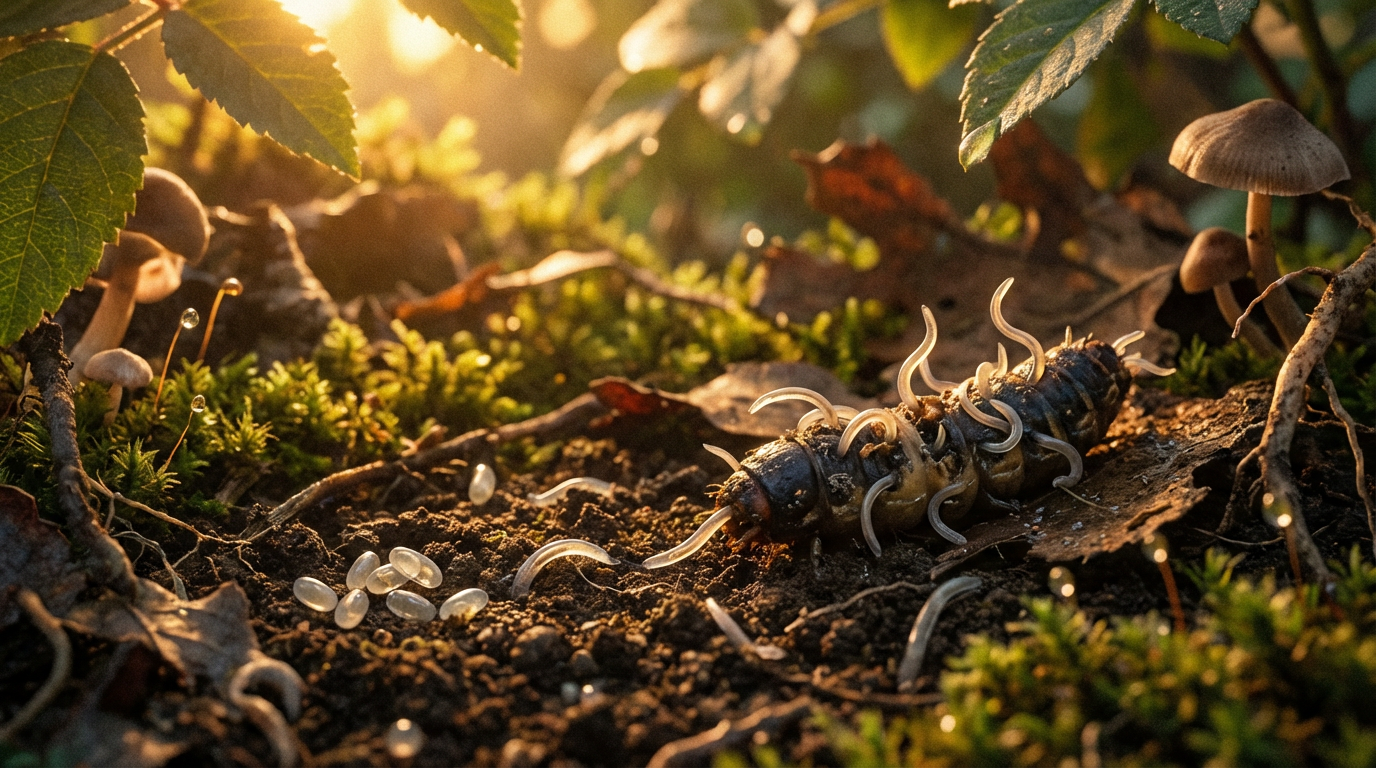 Ciclo vitale del nematode: dall'uovo alla morte dell'ospite in dettaglio