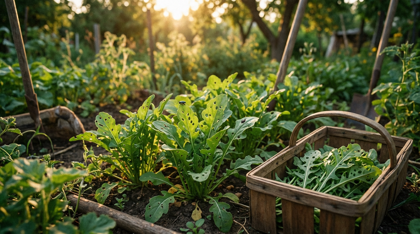 Gli scarabei delle pulci della rucola sono commestibili? Cosa devi sapere sulla vaiolatura
