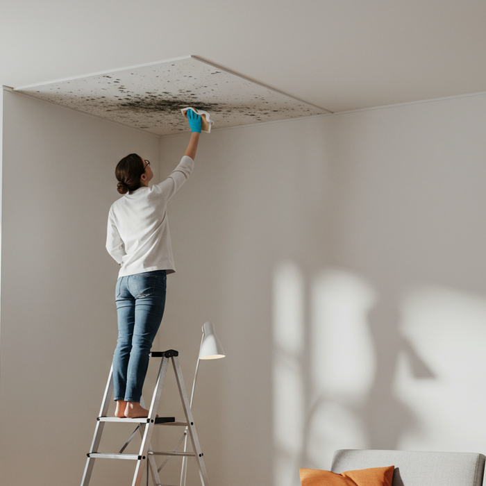 Schimmel an der Decke: Ursachen und Beseitigung