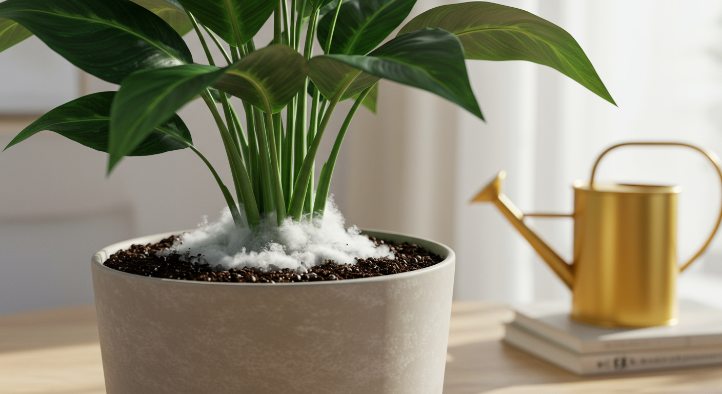 Schimmel auf Blumenerde oder Pflanzenerde