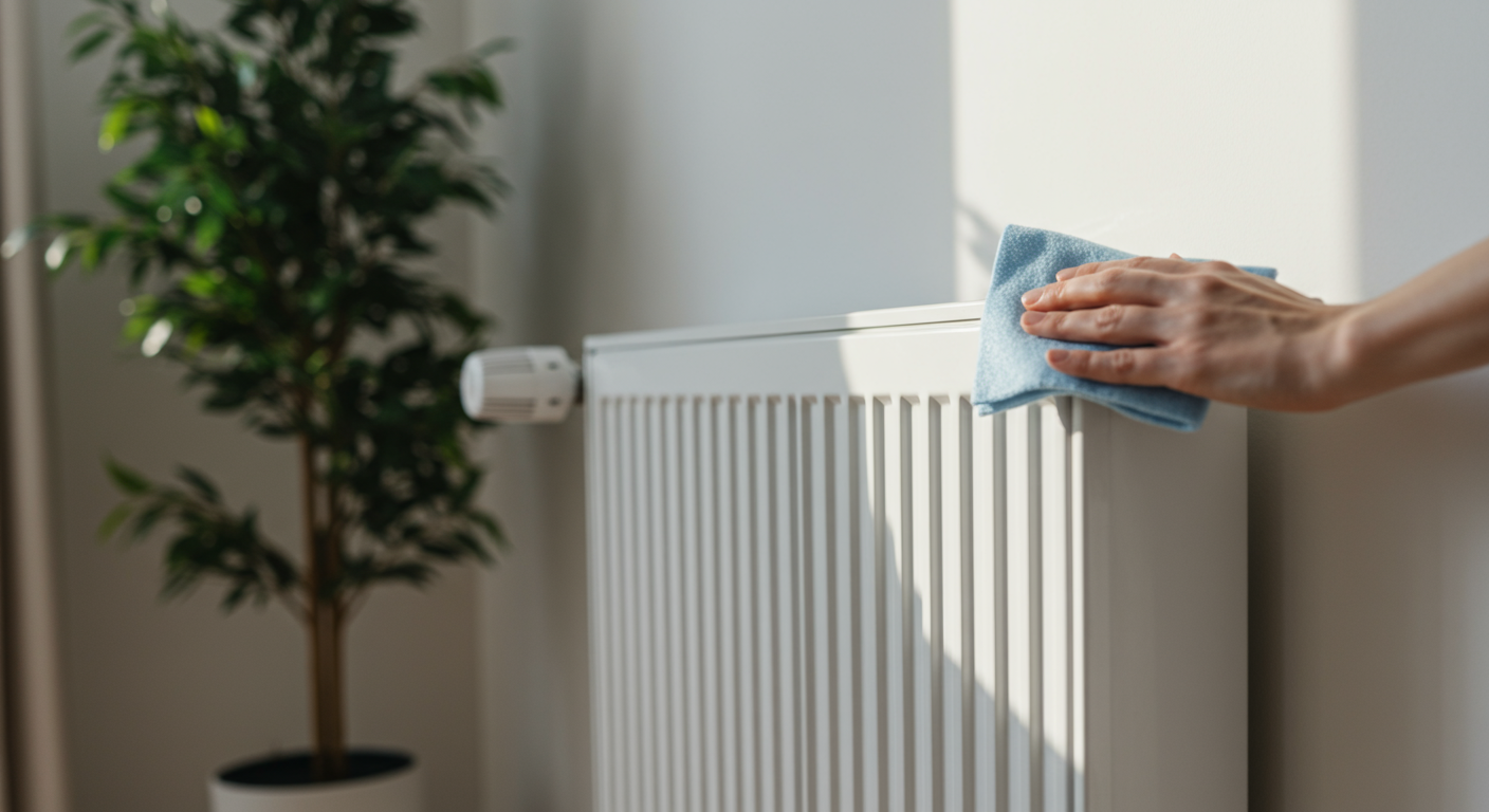 Schimmel hinter der Heizung entfernen
