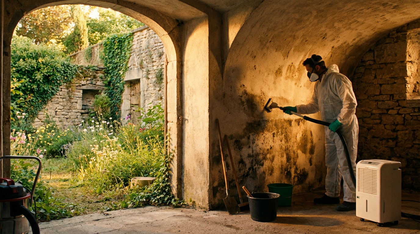 Eliminare la muffa nel seminterrato e sulla parete della cantina: istruzioni professionali