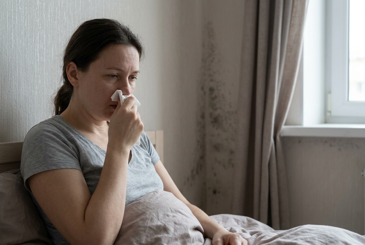Muffa nella salute della camera da letto: identificare ed eliminare i rischi