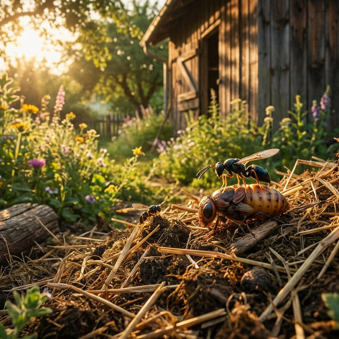 Vespe parassite per il controllo delle mosche: aiuto biologico contro le mosche stabili