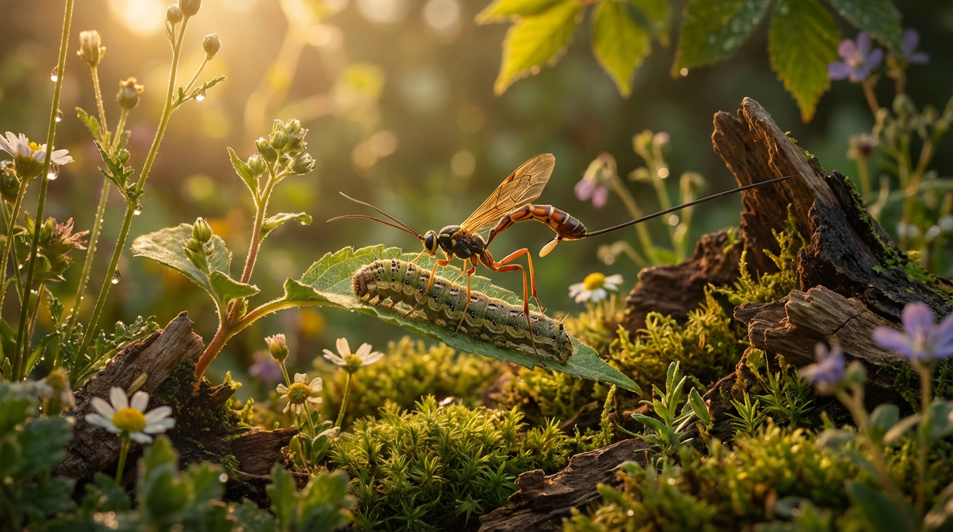 Riproduzione della vespa parassita: biologia, strategie e deposizione delle uova in dettaglio