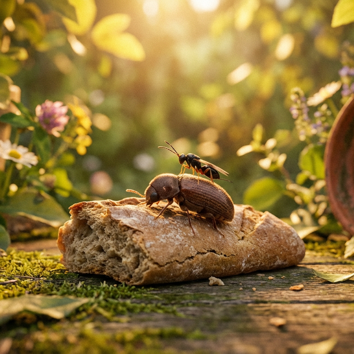 Vespe parassite contro gli scarabei del pane: lotta biologica con Lariophagus
