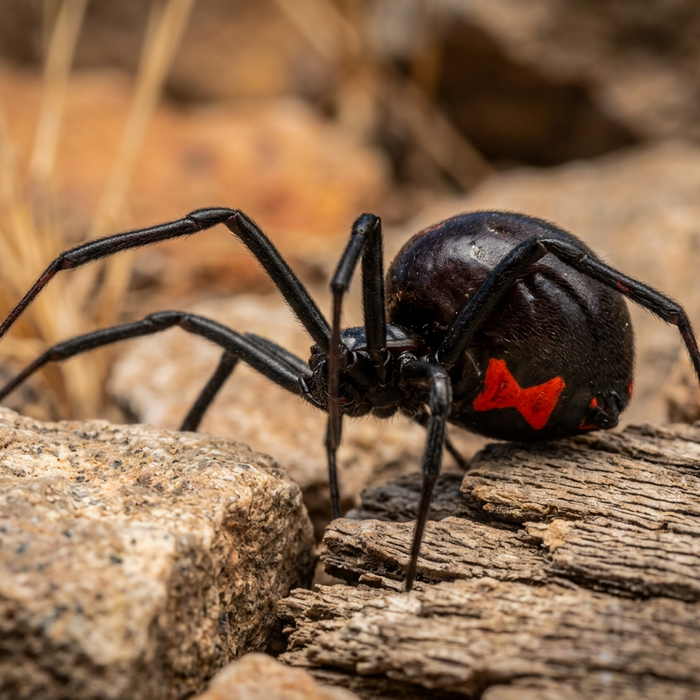 Black Widow Spider: tutto su rilevamento, pericolo e parenti nativi