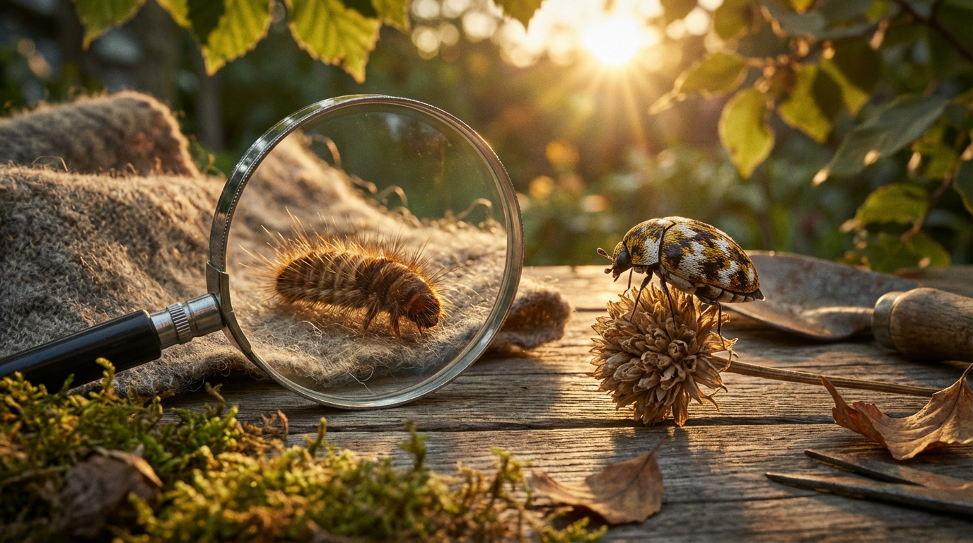 Identificare i coleotteri dei tappeti: riconoscere caratteristiche, larve e combatterli efficacemente