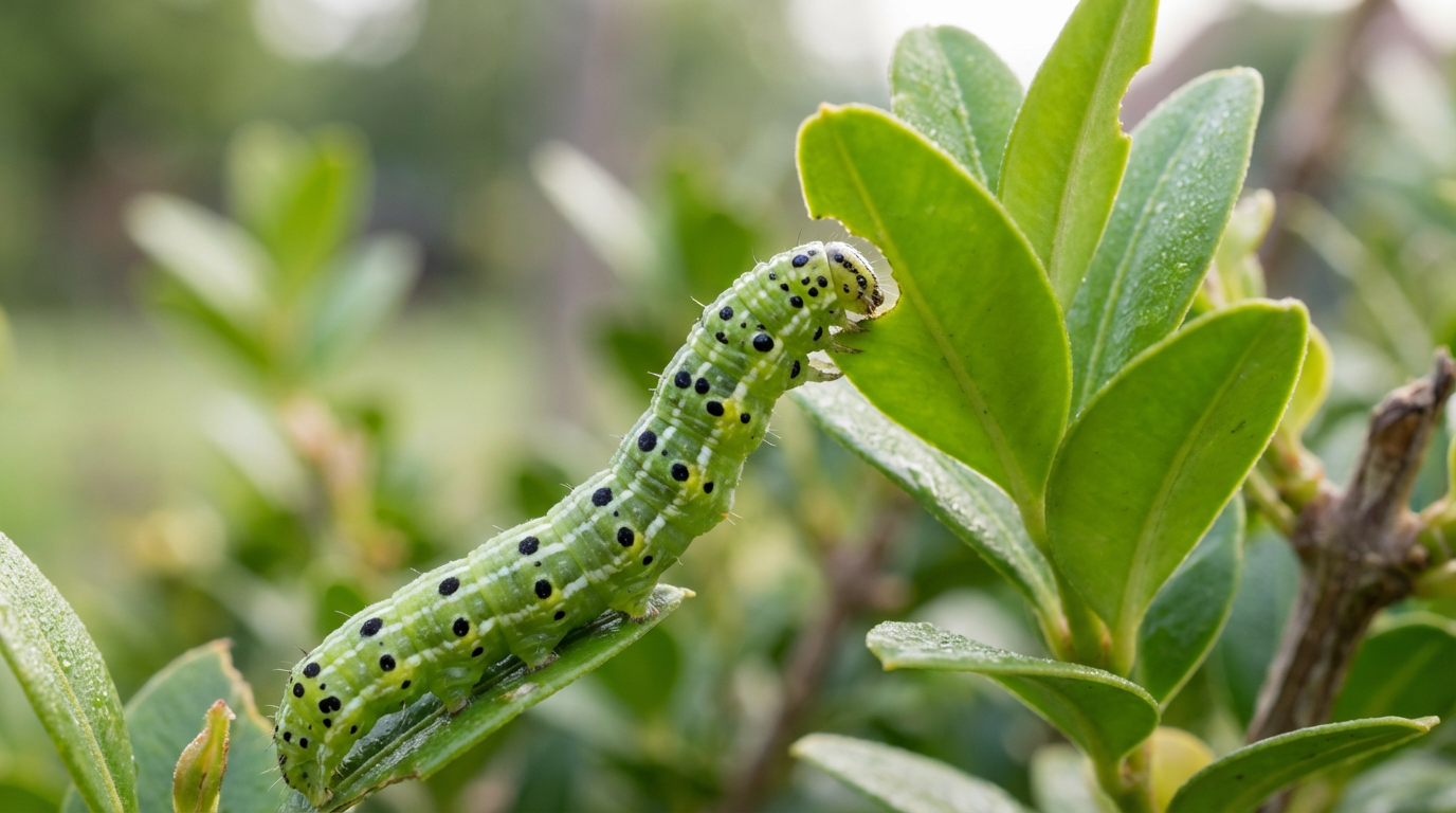 Bruco della falena del bosso: come salvare la siepe dai danni alle foglie