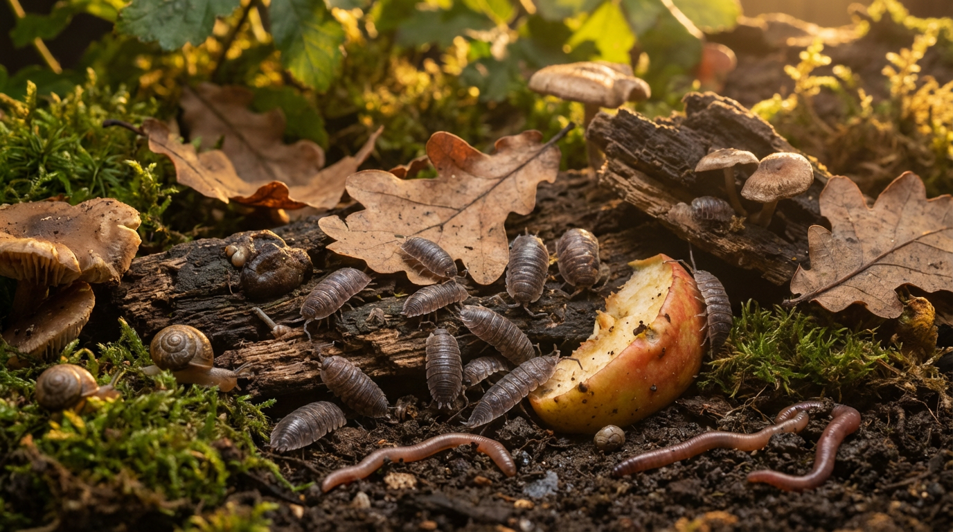 Cosa mangiano i porcellini di terra? Il menu di crostacei utili
