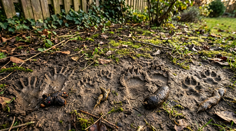 Waschbär-Spuren erkennen: Pfotenabdrücke und Kot im Vergleich zu Marder, Dachs und Fuchs