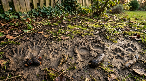 Waschbär-Spuren erkennen: Pfotenabdrücke und Kot im Vergleich zu Marder, Dachs und Fuchs