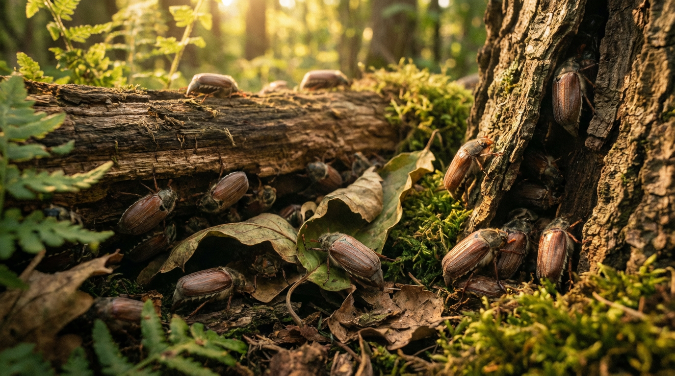 Dove stanno gli scarabei di giugno durante il giorno? Il nascondiglio segreto degli scarafaggi
