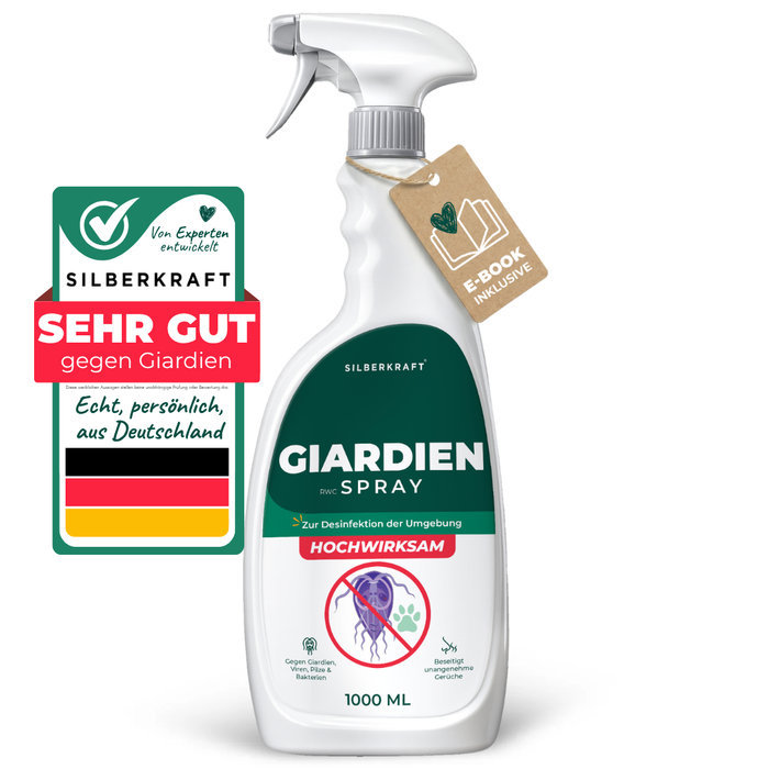 Giardienspray gegen Giardien, Bakterien, Viren & Pilze inkl. kostenloses eBook 1L - Silberkraft