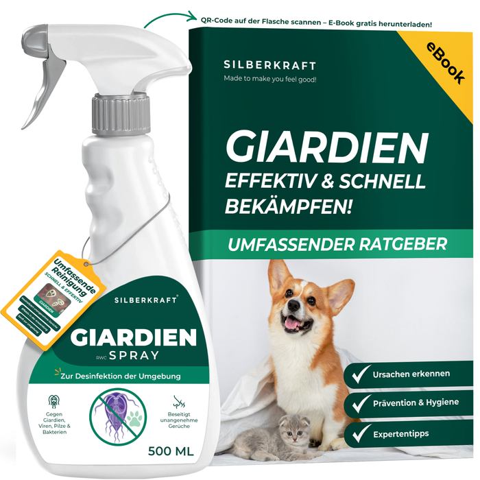 Spray anti-Giardia contro Giardia, batteri, virus e funghi, incluso eBook gratuito