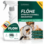 Spray antipulci per animali domestici - Flacone di prodotto con gatto e cane, indicazione per un controllo delle pulci rapido ed efficace
