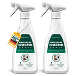 Confezione doppia dello spray universale per insetti Silberkraft con effetti immediati e duraturi. Efficace contro gli insetti volanti e striscianti, con un delicato profumo di limone. Prodotto in Germania con plastica riciclata per una protezione sostenibile dagli insetti.